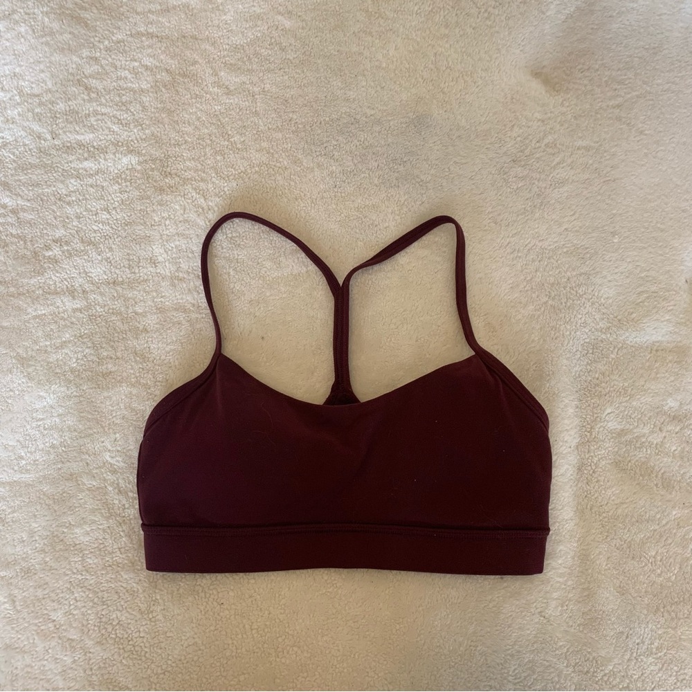 Lululemon Flow Y Nulu Bra Maroon